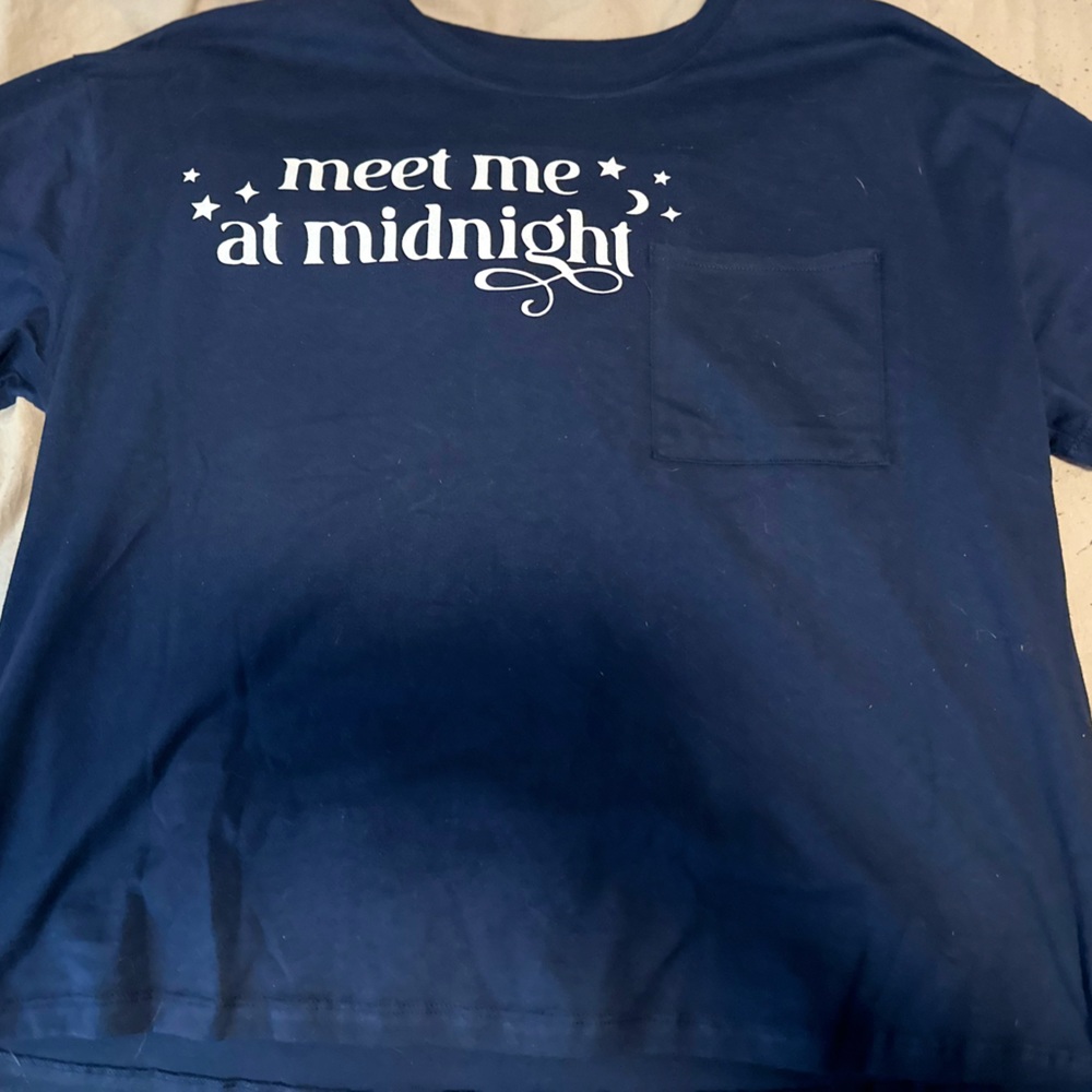 Navy blue custom midnight’s crop top